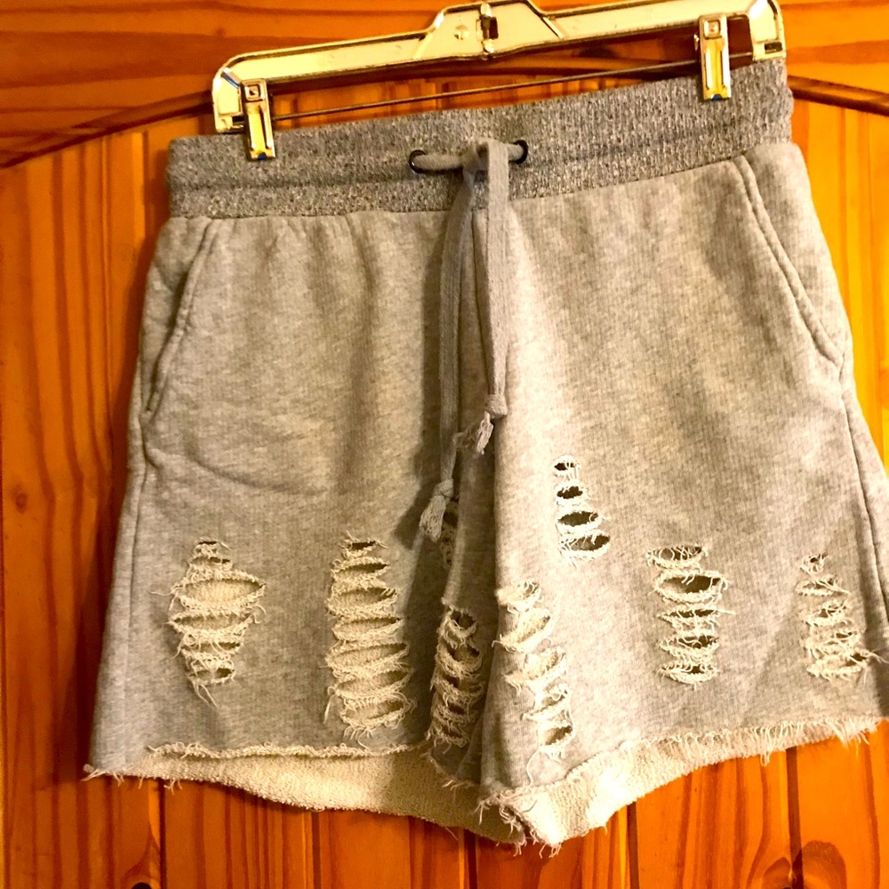Natural Life sweat shorts with cutouts on front